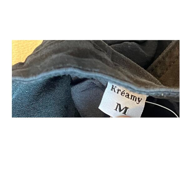 Kreamy Cargo Regular Straight Leg Black Jeans Mens M - Picture 4 of 4